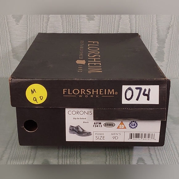 NIB FLORSHEIM Men's Work Shoes SIZE 9 D / #074 - Picture 9 of 10
